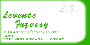 levente fuzessy business card
